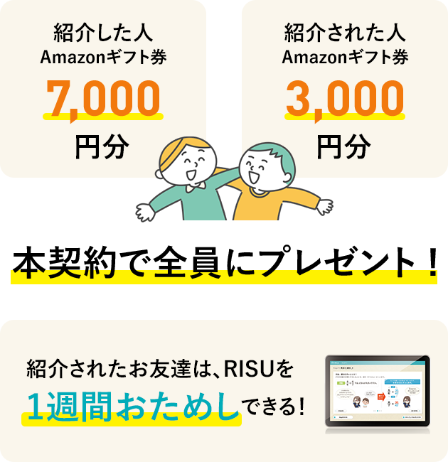 本契約で全員にプレゼント!